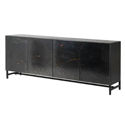 Black Patina 4 Door Sideboard