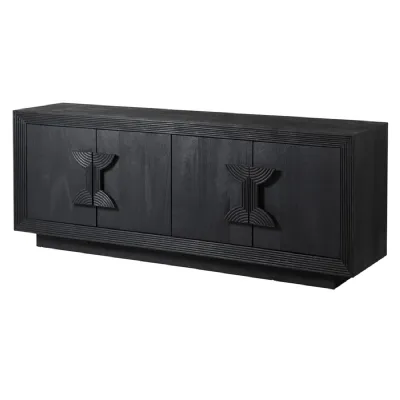 Black 4 Door Sideboard