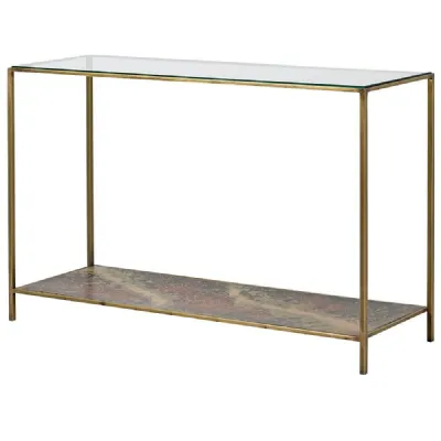 Oxidised Effect Iron Console Table