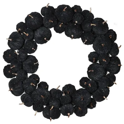 Black Pumpkin Wreath