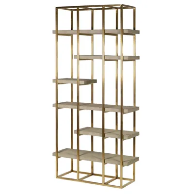 Maxim Sage Faux Shagreen Multi shelf Display Unit