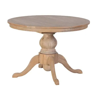 Washed Oak Extending Round Rectangular Oval Dining Table