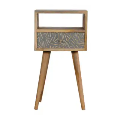 Petite Wood Chip Cement Drawer Bedside
