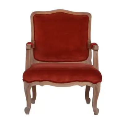 Rust Velvet French Style Chair