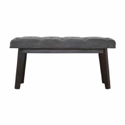 Grey Velvet Hallway Bench