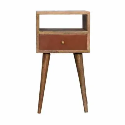 Mini Brick Red Hand Painted Bedside