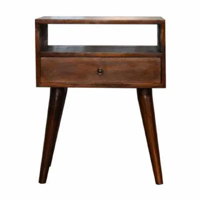 Modern Chestnut Solid Wood Bedside