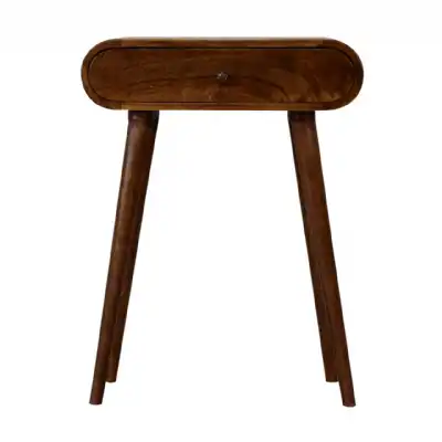 Mini Rounded Mini Chestnut Console Table