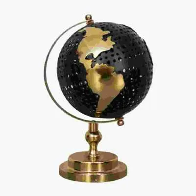 Black Globe With Gold Frame