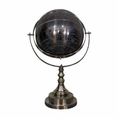 Black Globe With Chrome Frame