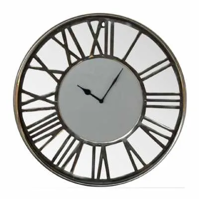 White And Chrome Wall Clock