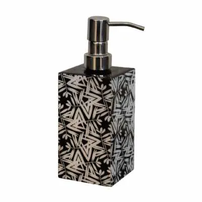 Aztec Printed Mango Wood Bathroom Set Of 6