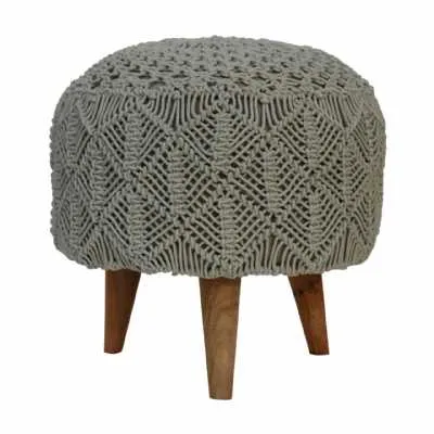Crotchet Sea Green Footstool