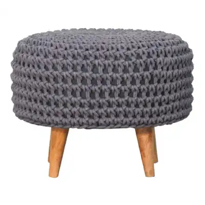 Keeva Grey Oblong Footstool