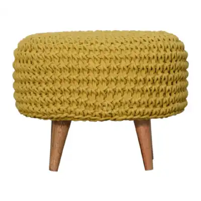 Keeva Mustard Oblong Footstool