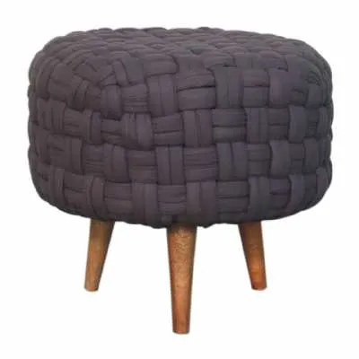 Grey Tube Footstool