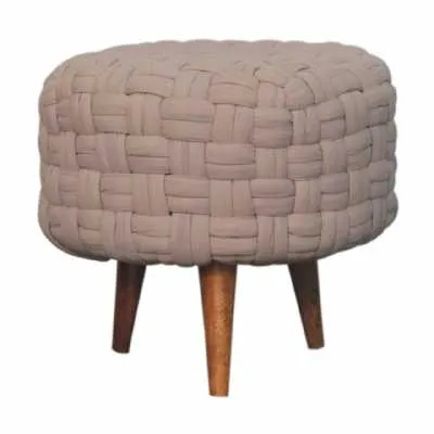 Cream Tube Footstool