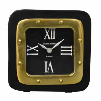 Black And Gold Small Table Clock