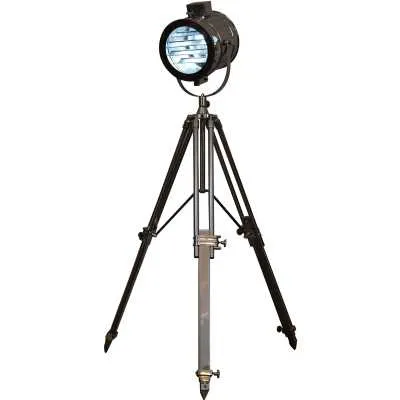 Complete Chrome Tripod Fold Spotlight Floor Lamp