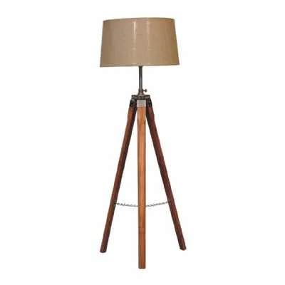 Fixed Chrome Tripod Floor Lamp