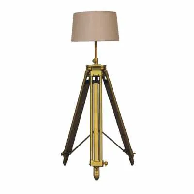 Brass Plated Floor Lamp