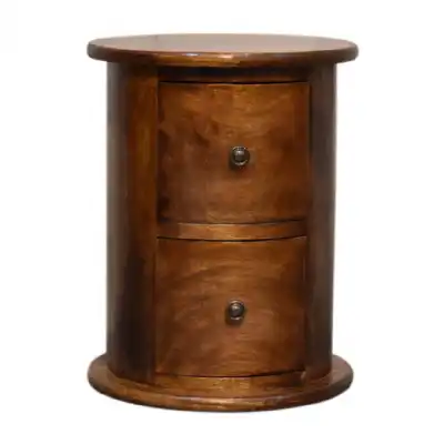 Mini Chestnut 2 Drawer Drum Chest