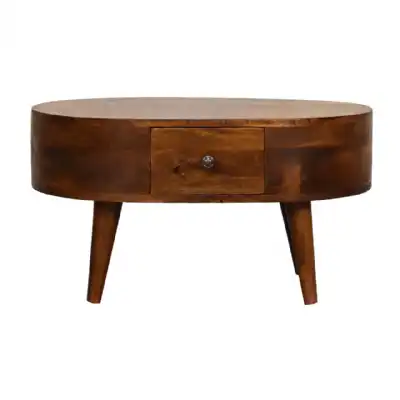 Mini Chestnut Rounded Coffee Table