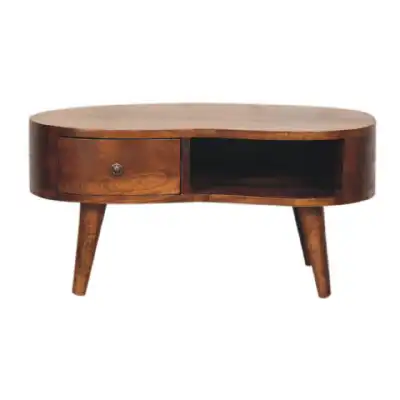 Mini Chesnut Wave Coffee Table