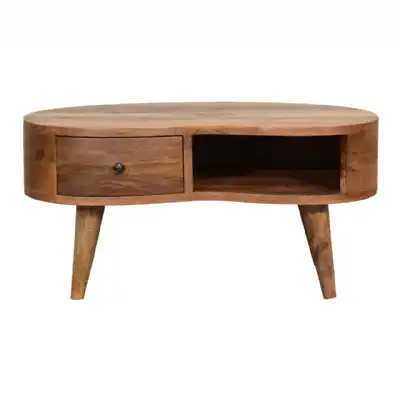 Mini Oak ish Wave Coffee Table