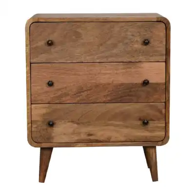 Mini Curved Oak ish Chest