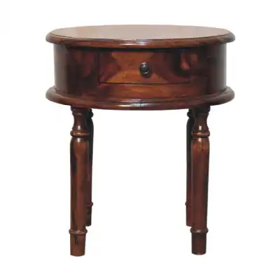 Honey Finish Turned Leg Bedside