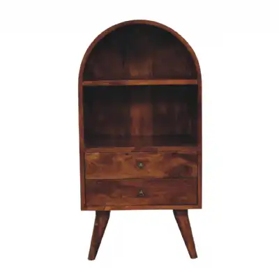 Rounded Top Chestnut Display Cabinet