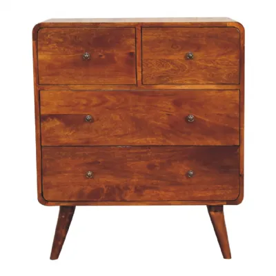2 Over 2 Curved Chesnut Chest