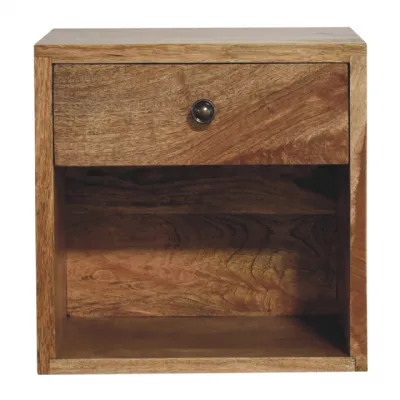 In3455 Wall Mounted Mini Classic Oakish Bedside