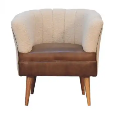 Boucle Cream Buffalo Armchair