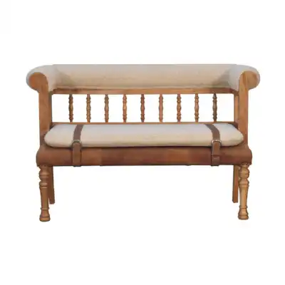 Strapped Hallway Bench