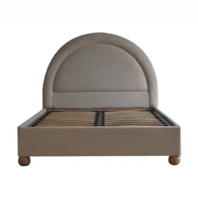 Cream Boucle Double Bed