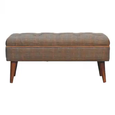 In3558 Multi tweed Bench With Bufallo Piping