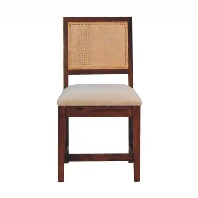 Cream Boucle Rattan Chair