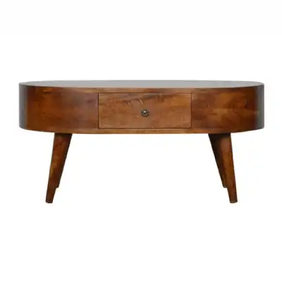 Chestnut Rounded Coffee Table