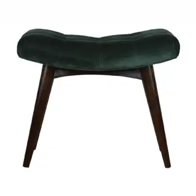 Emerald Velvet Deep Button Bench