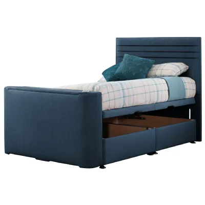 Deep Blue Chic King Size TV Bed