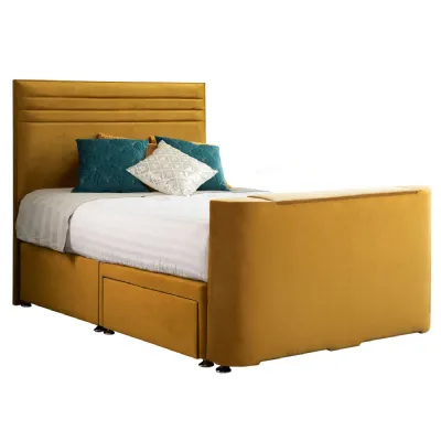 Mustard Chic King Size TV Bed