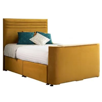 Mustard Chic King Size TV Bed