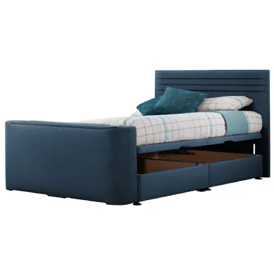 Deep Blue Chic Super King Size TV Bed