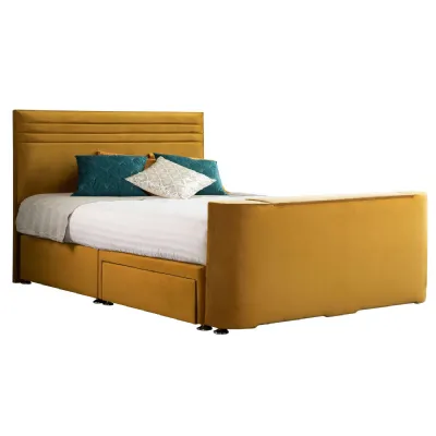 Mustard Chic Super King Size TV Bed