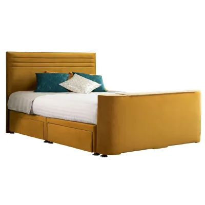 Mustard Chic Super King Size TV Bed