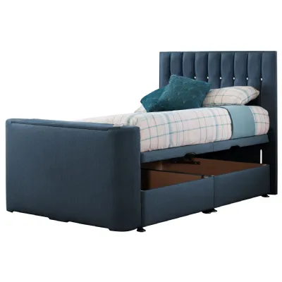 Deep Blue Sparkle King Size TV Bed