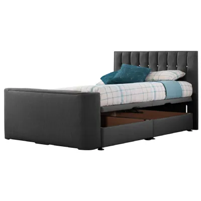 Grey Sparkle Super King Size TV Bed