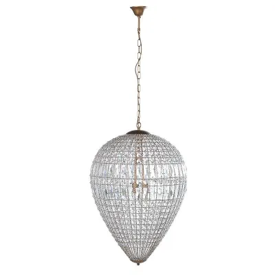Modern Large Dome Crystal Chandelier